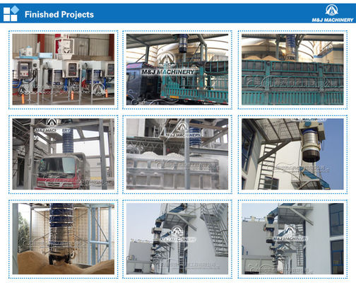 전기로 가동되는 컨테이너 로딩 및 배하를 위한 분말 충전 망원경 튜브